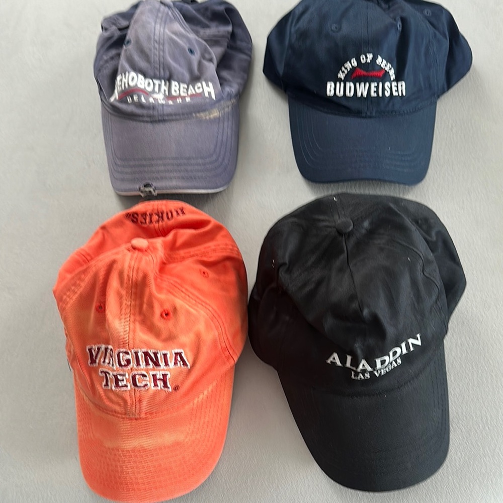 Set of Four Logo Baseball Caps